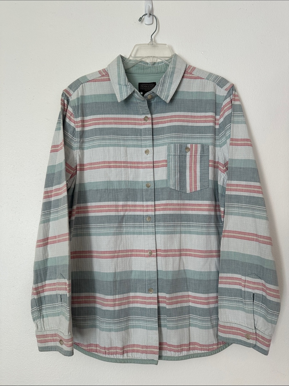 Pendleton Heritage Reversible Long Sleeve Striped Button Up Shirt Size XL EUC